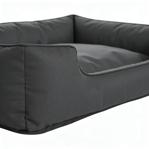 Bullockale Sytopia 42-Inch Indestructible Waterproof Orthopedic Dog Bed, Chew Proof XL Size for Extra Large Dogs, Supports Up to 100 lbs, Suitable for Indoor and Outdoor Use, Great Pet Gift for Crate, Dark Grey